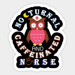 nurse owl coffee Sticker